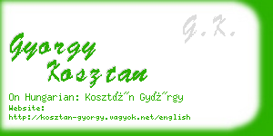 gyorgy kosztan business card